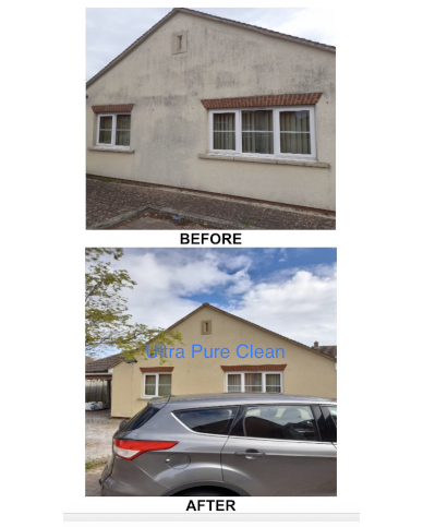 Frome render cleaning before and after